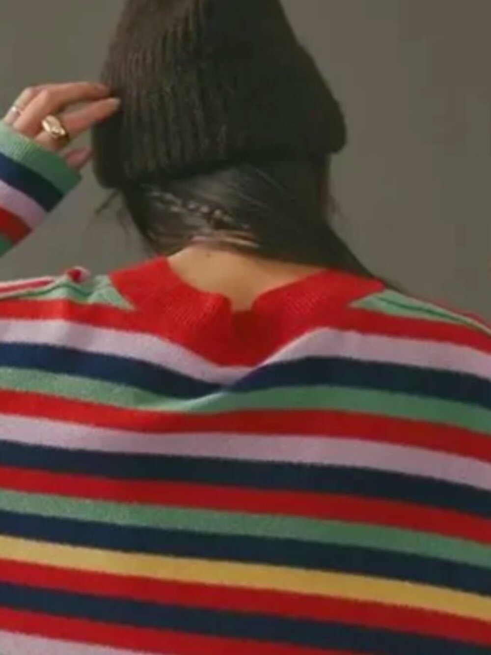 NWT Free People Tomorrow Stripe Cashmere Sweater - Picture 8 of 16